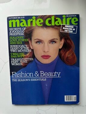 Marie Claire UK October 1991 Magazine - Cover: Ludmila Isaeva Malakhova